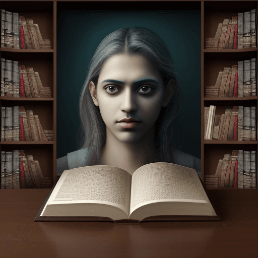 AI generated: Jay Vasavada's photo blended with Books in backdrop creating illusion