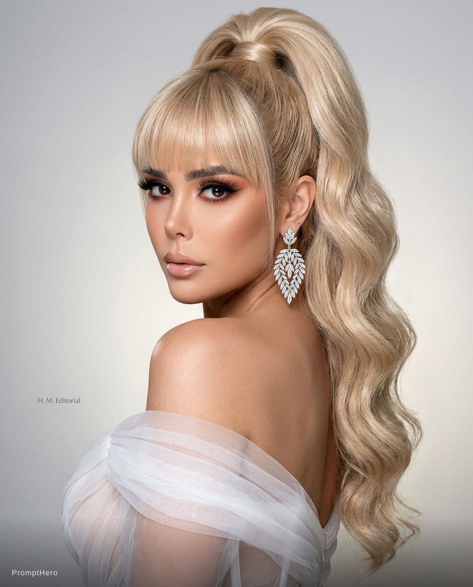 AI generated: ultra-realistic, hyper-detailed high-fashion editorial over-shoulder portrait, vertical 4:5, award-w...