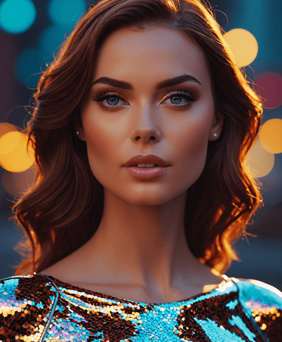 AI generated: cinematic photo {stunning fiminine body, commercial image, lucinda lafleur | holographic photography...
