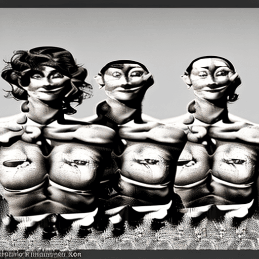 AI generated: Female nude model. Smiling. Small breasts. Topless with completely exposed breasts. Breasts are unco...