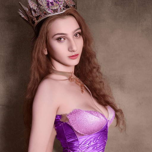 AI generated: 1 girl 20 years old, 1 goddess Athena, pink and purple silk dress with cleavage, beautiful face of g...