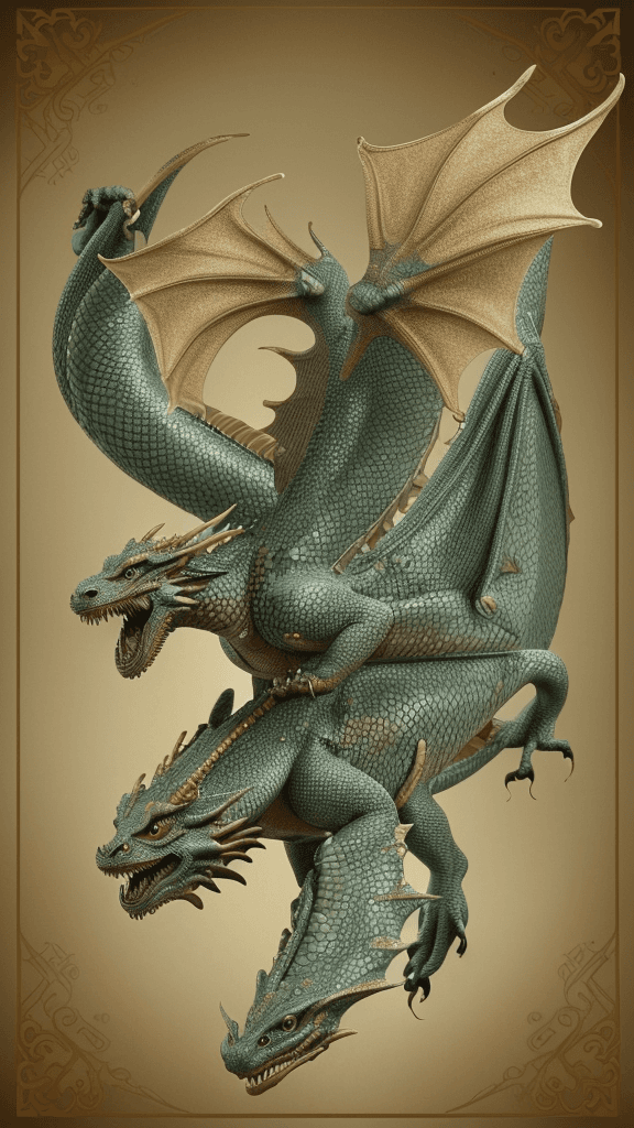 AI generated: a highly detailed dragon in flight the dragon must have porcelain flesh and vibrant in color and the...