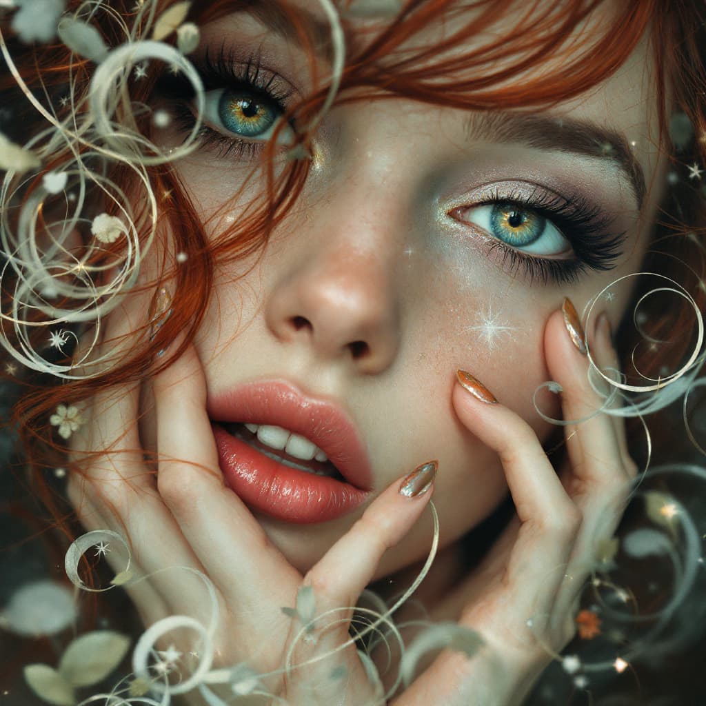 AI generated: Hyperdetailed, fairytale, [Jeremiah Ketner, Brian M. Viveros, Esao Andrews, Margaret Keane], close-u...