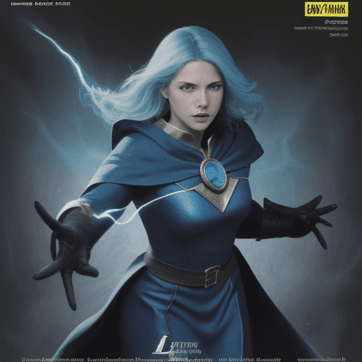 AI generated: Mage, comic art book