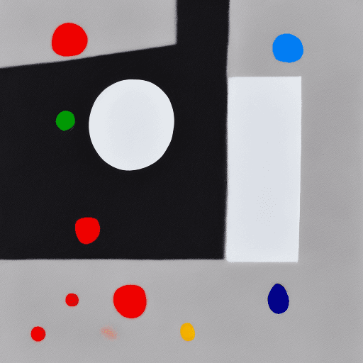 AI generated: A closeup painting in the style of Joan Miro depicting a minimal abstract illustration, white backgr...