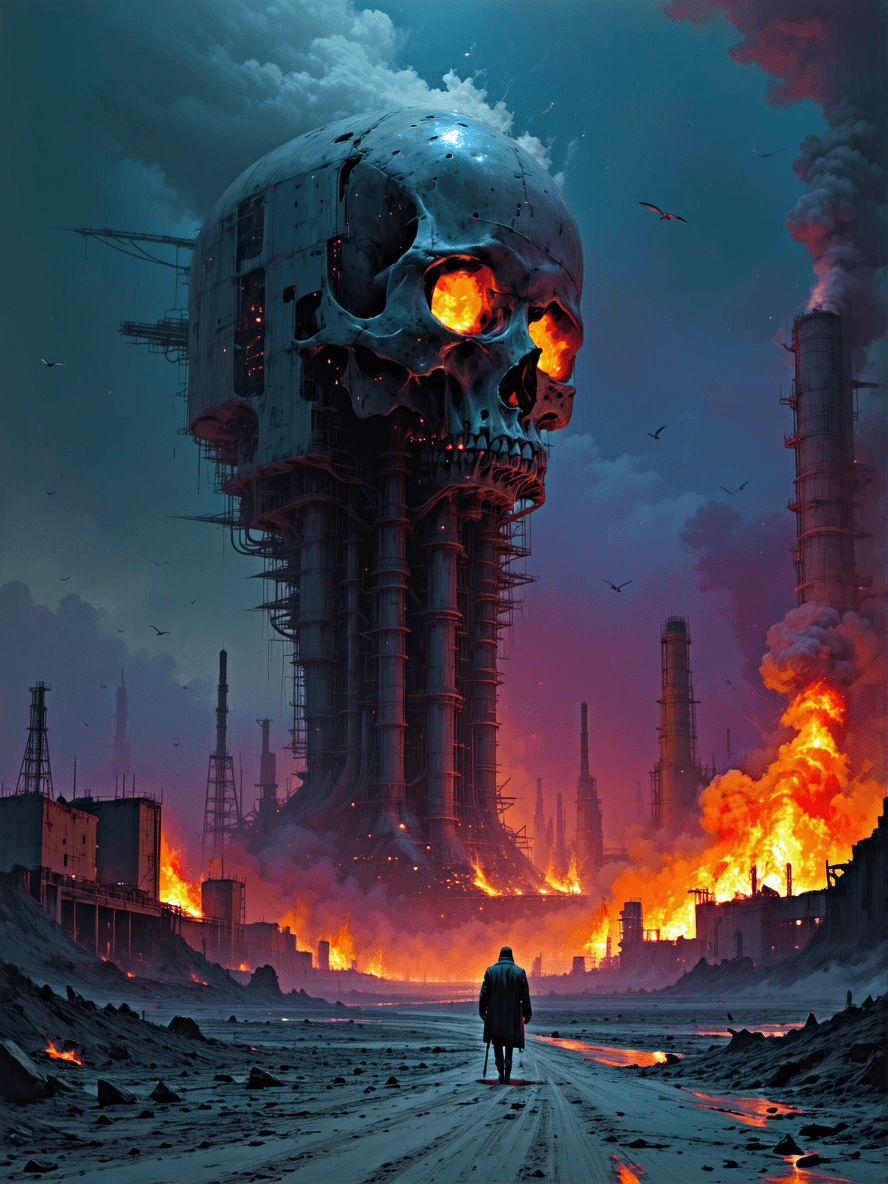 AI generated: /imagine prompt an amazing futuristic dystopian image (in the style of the artist Joao Ruas:1.9), En...