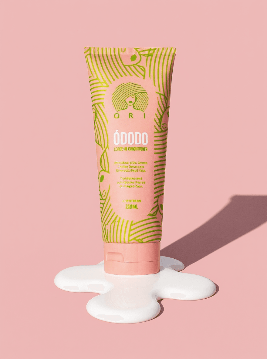 AI generated: recreate the image of the leave-in conditioner in a tube below, recreate it fo that the cream which ...