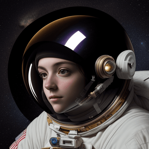 AI generated: Renaissance-style portrait of an astronaut in space, detailed starry background, reflective helmet.