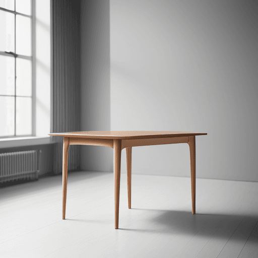 AI generated: USM Haller Table shot in a professional photo studio, Fujifilm GFX 100S, GF 80mm f/1.7 lens, table's...