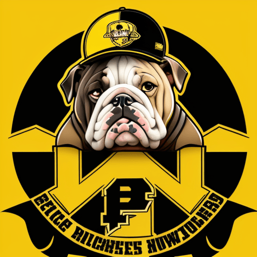 AI generated: 44 Bulldogs Gang Logo in Black and Yellow