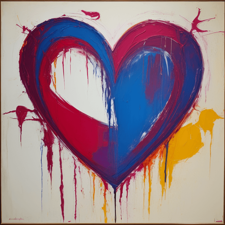 AI generated: abstract  painting, art, heart