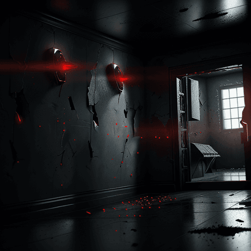 AI generated: wall with Bullet holes,black scratches،blood drops on wall, cinematic lighting, trending on artstati...