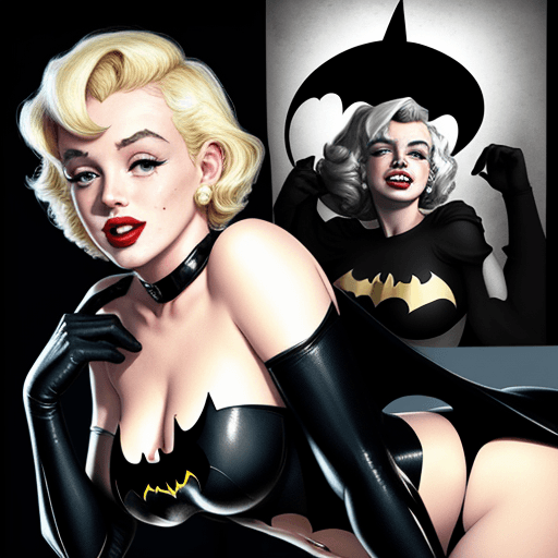 AI generated: batman and marilyn monroe