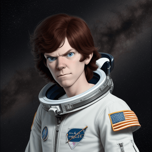 AI generated: Javier Milei angry, astronaut Disney Cartoony Character Desing