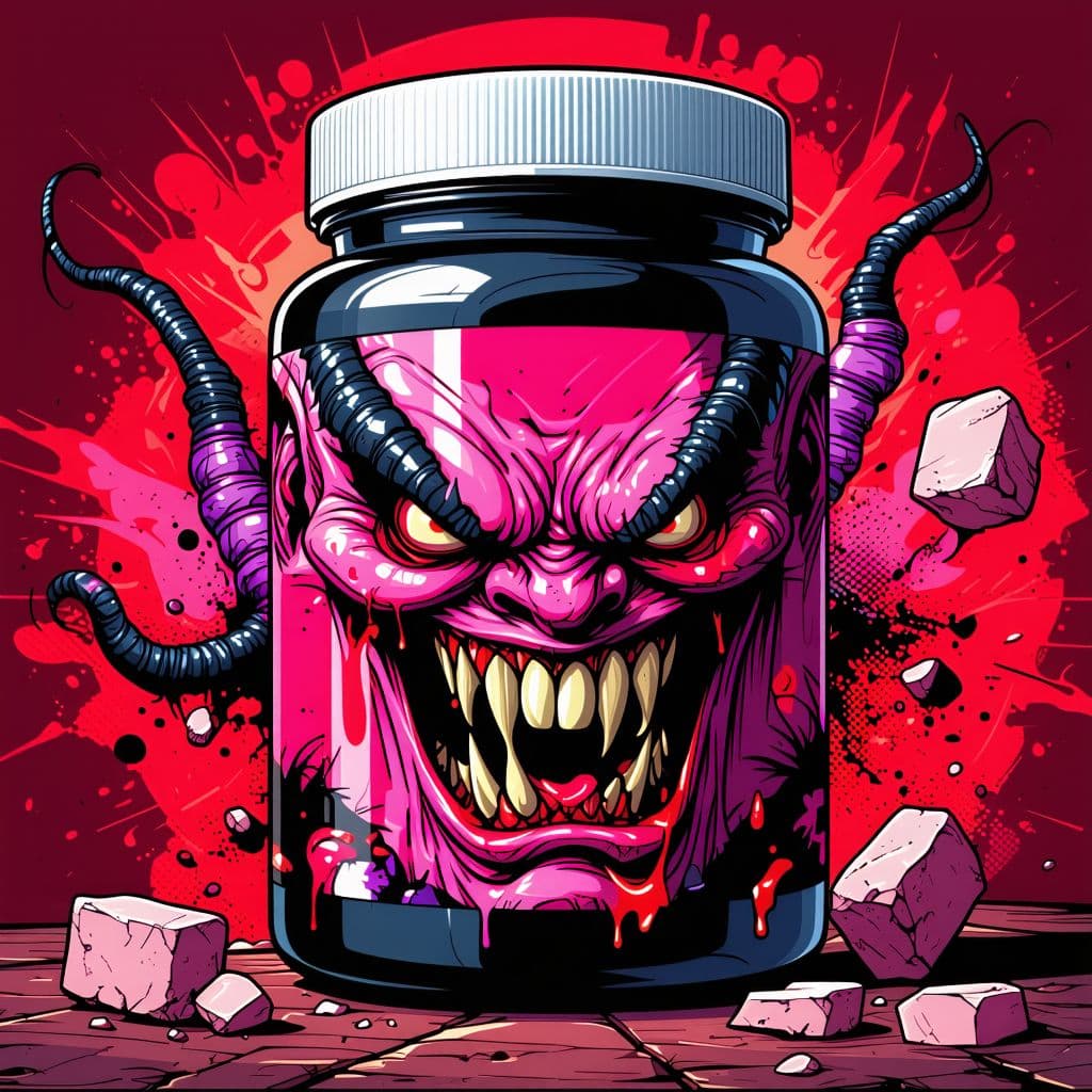 AI generated: evil funny preworkout