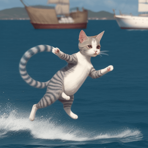 AI generated: un gato bailando la marinera  galáctico