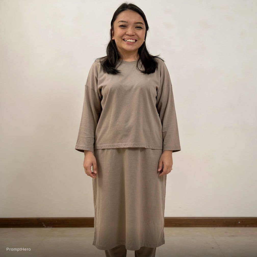 AI generated: high-resolution photo of aa average medium size body woman 100% identical as reference image provide...