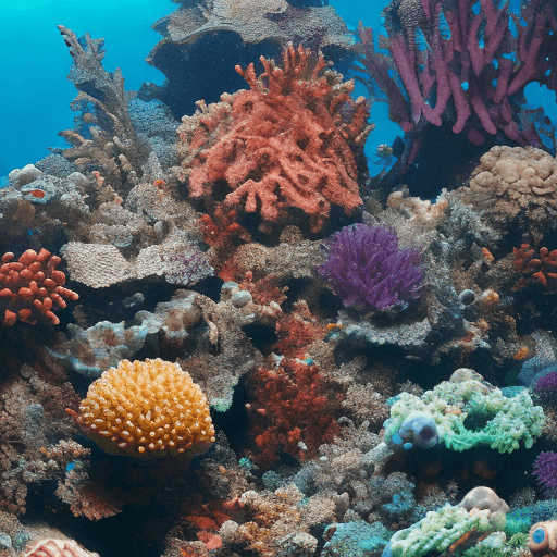 AI generated: towering spires made of coral, luminescent pathways, and shimmering underwater gardens,
glowing crea...