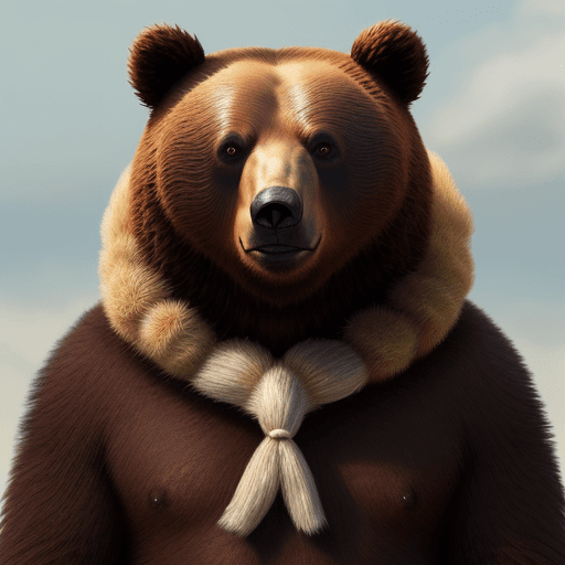 AI generated: bear and hair
