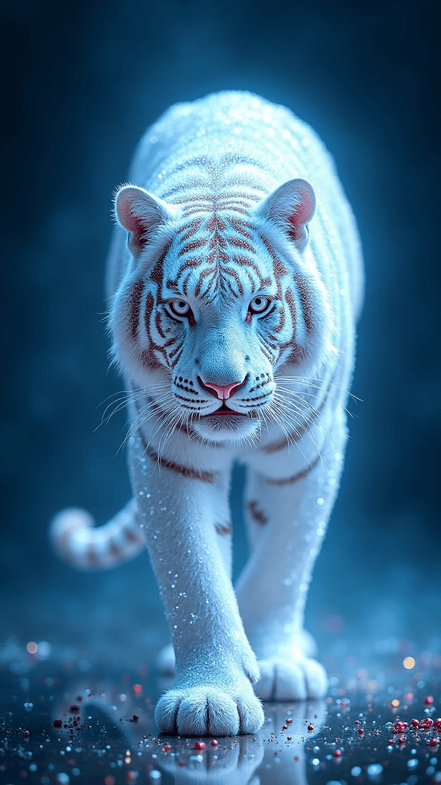 AI generated: Mystic White Tiger Gaze into the Soul