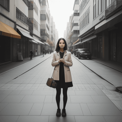 AI generated: woman standing on street