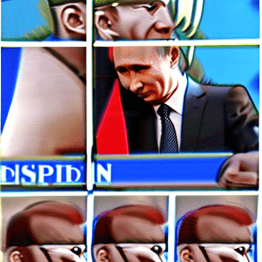 AI generated: putin kissing putin