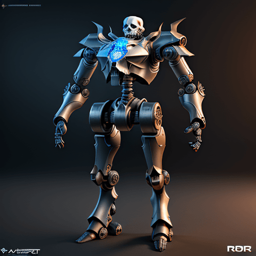 AI generated: nousr robot, skull, armored, stealth, character design, highly detailed, intricate details, digital ...