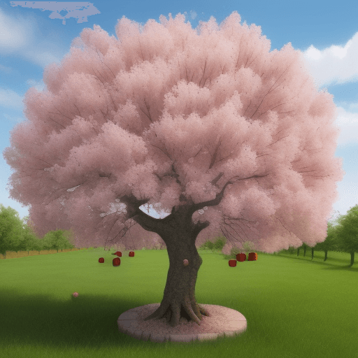 AI generated: ultra realistic cartoon apple tree picture