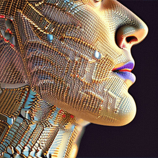 AI generated: complex 3d render ultra detailed of a beautiful porcelain profile woman android face, cyborg, roboti...