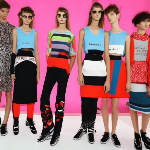 AI generated: MSGM tween models posing in a studio 