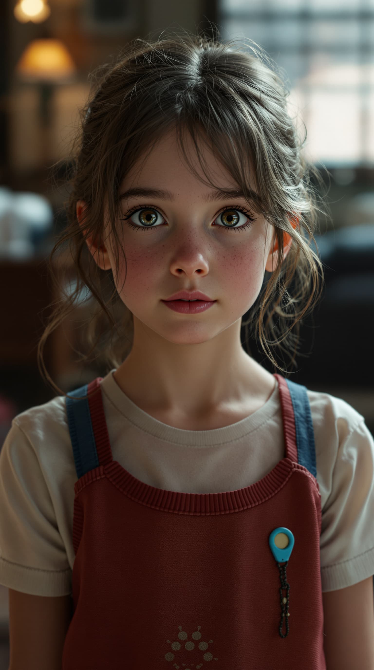 AI generated: A hyper-realistic depiction of Ryan Whitney as Cindy Collins, age nine, viewing full-body, from Zoom...