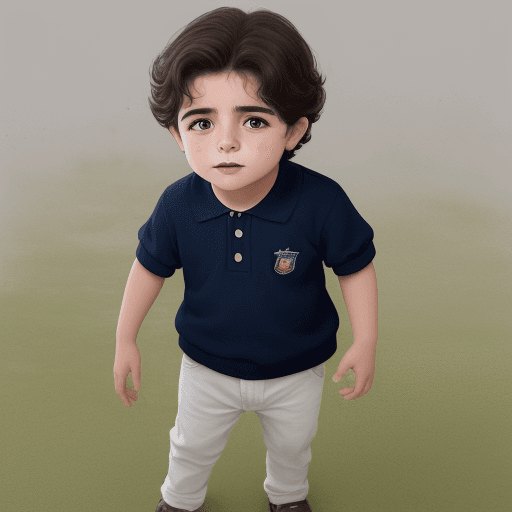 AI generated: quiero un niño con polo de saco oliveros saltando 