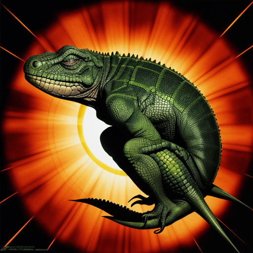 AI generated: the reptile swallowed our sun