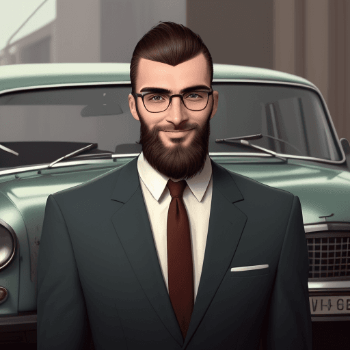 AI generated: Man 30 years old, height 180, weight 80, bushy eyebrows, short haircut, beard, smile, athletic build...