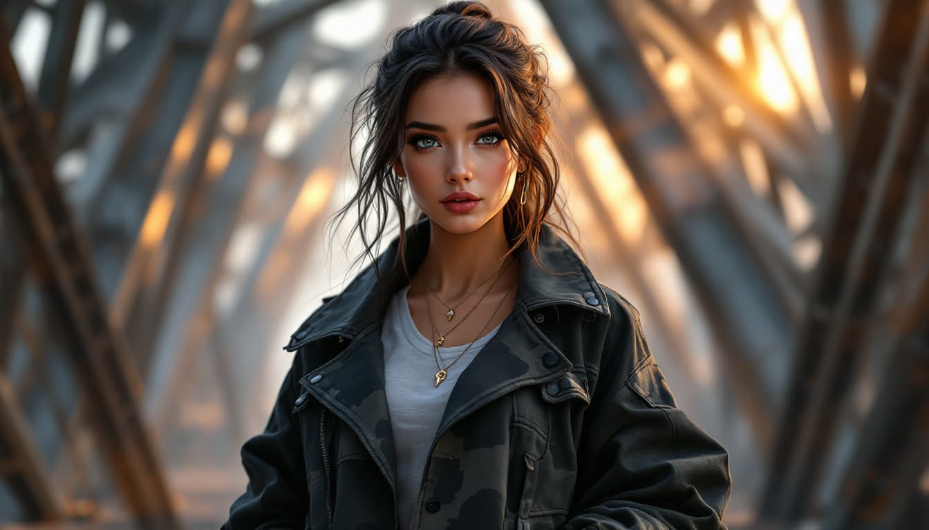 AI generated: Image Drawing  from front, 8K FHD , ((8K 8K )),Quality,
deconstucivist Fashion of a woman
 modern-da...