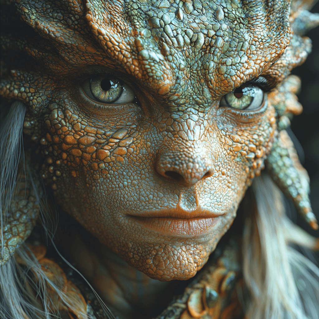 AI generated: A dslr professional portrait of an alien android multilayered micro graphene ornate skin texture , p...