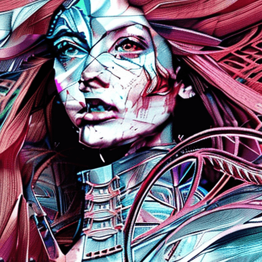 AI generated: poster of warrior princess| standing on hill |centered| key visual| intricate| highly detailed| brea...