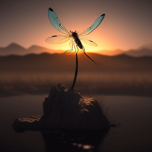 AI generated: Photo of a ultra realistic dragonfly, dramatic light, pale sunrise, cinematic lighting, battered, lo...