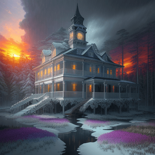 AI generated: Massive storm made out of flower petals by Casper David Friedrich, Carr Clifton, Galen Rowell. 16K r...