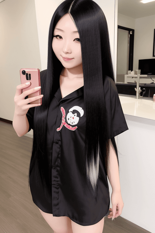 AI generated: [lifestyle photoraphy] photo of a Japanese woman 21 years old ( various tail hairstyles (black, thic...
