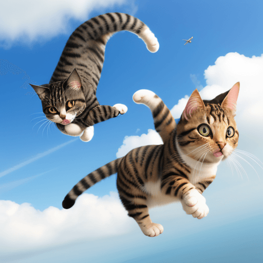 AI generated: Flying Cat 
