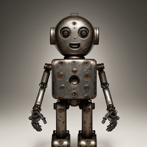 AI generated: Design an endearing yet slightly rusty robot in need of both a caring human companion and a thorough...