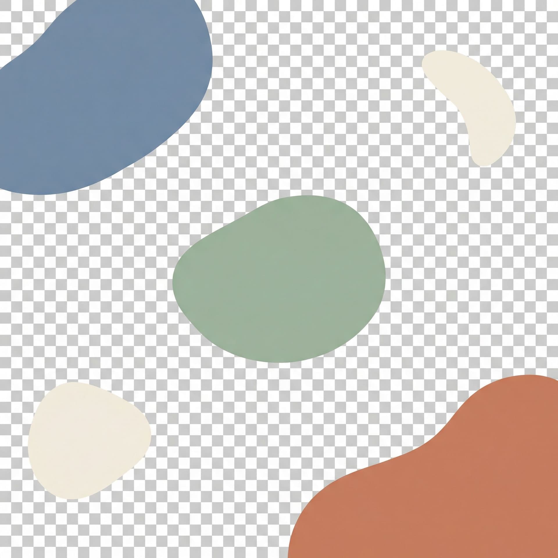 AI generated: Simple abstract background vector, flat design, few organic shapes, soft solid colors, slightly impe...
