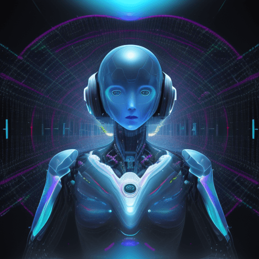 AI generated: digital art, hologram, bigdata, high technology, sound wave, digital landscape, neural network, Huma...
