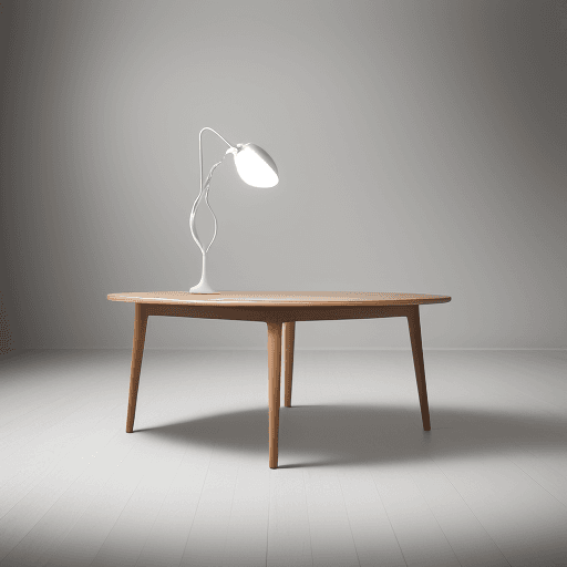 AI generated: USM Haller Table shot in a professional photo studio, Fujifilm GFX 100S, GF 80mm f/1.7 lens, table's...