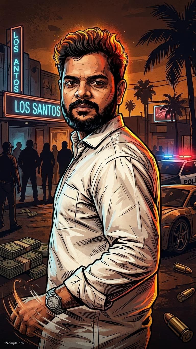 AI generated: Transforme cette image en image style GTAV, pas de logo GTAV, conserve le format de l'image.