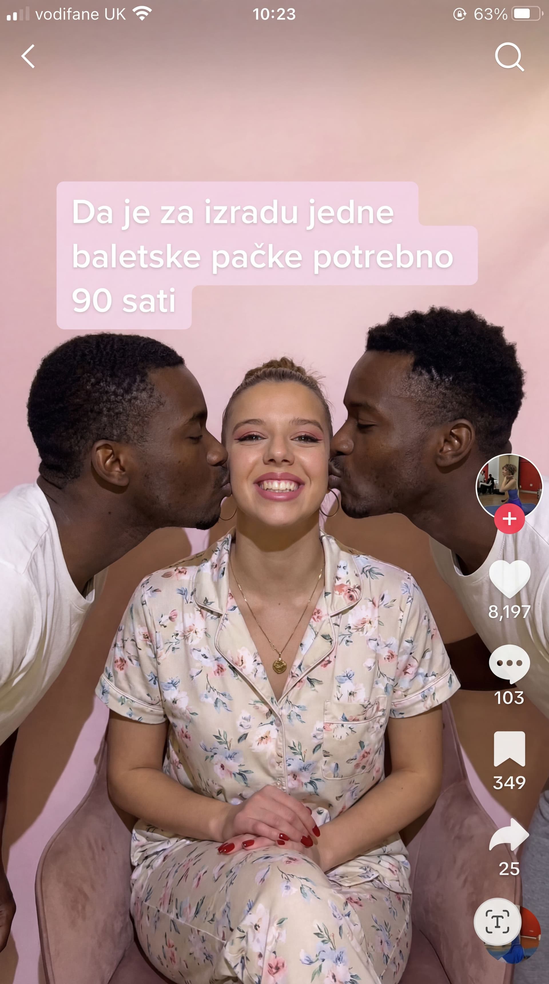 AI generated: Make her be kissed by two black man while in her pijamas