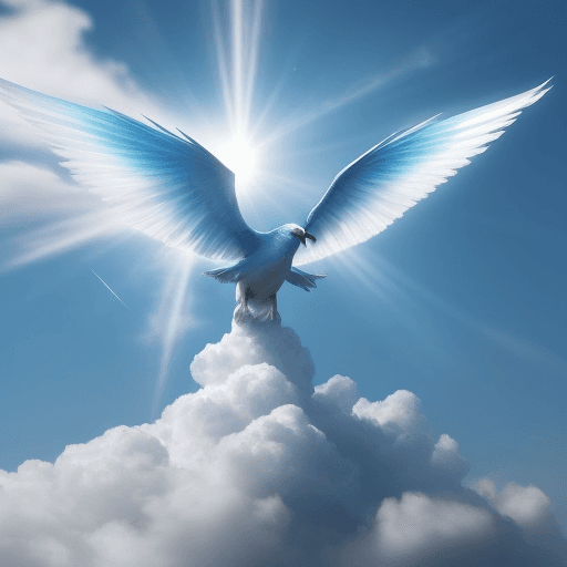 AI generated: Make the uploaded image very high quality and beautiful and place the image in the sky