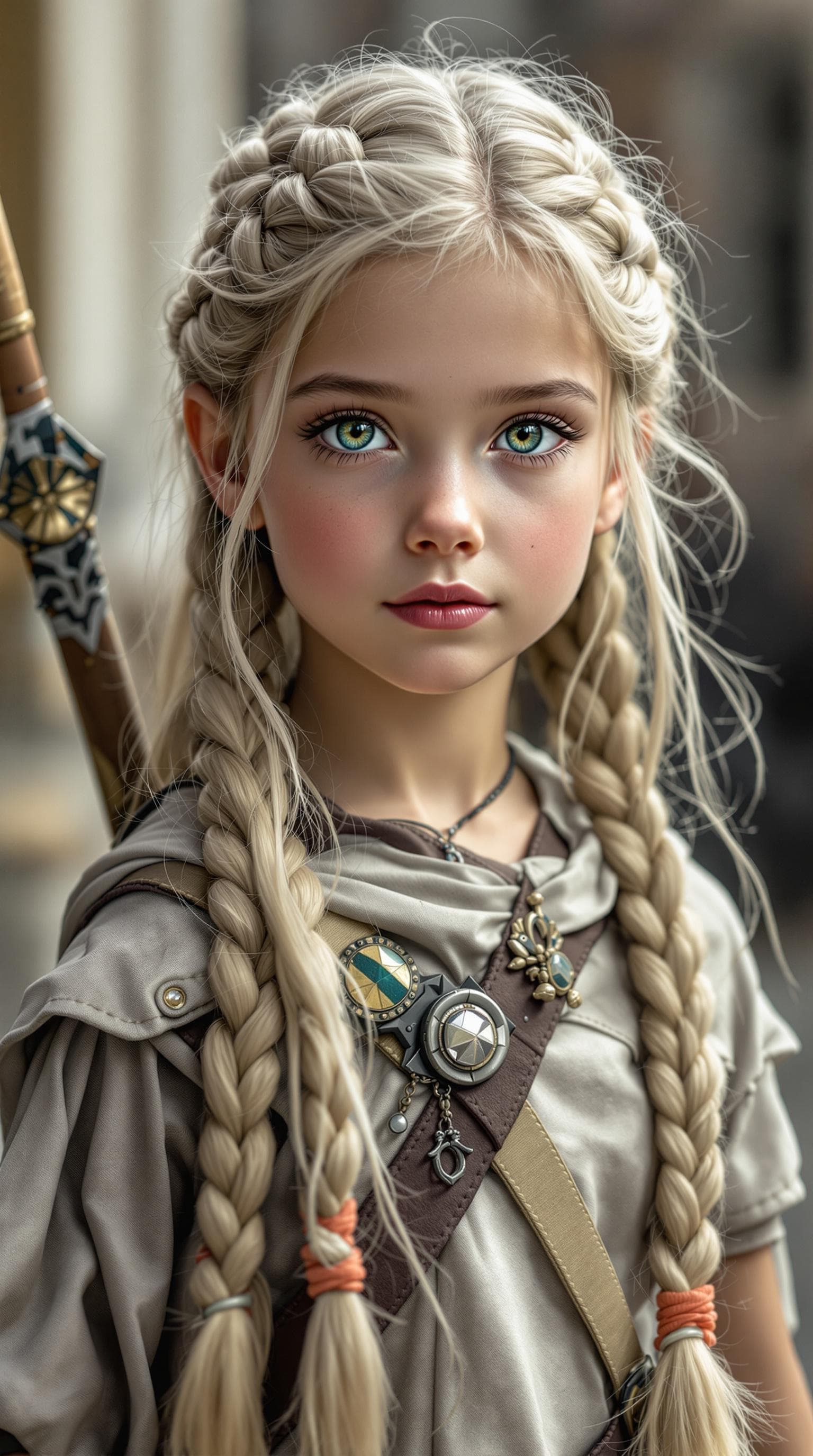 AI generated: a professional photo of a exceptionally of the most beautiful Swedish girl in the world, (age 7), (f...