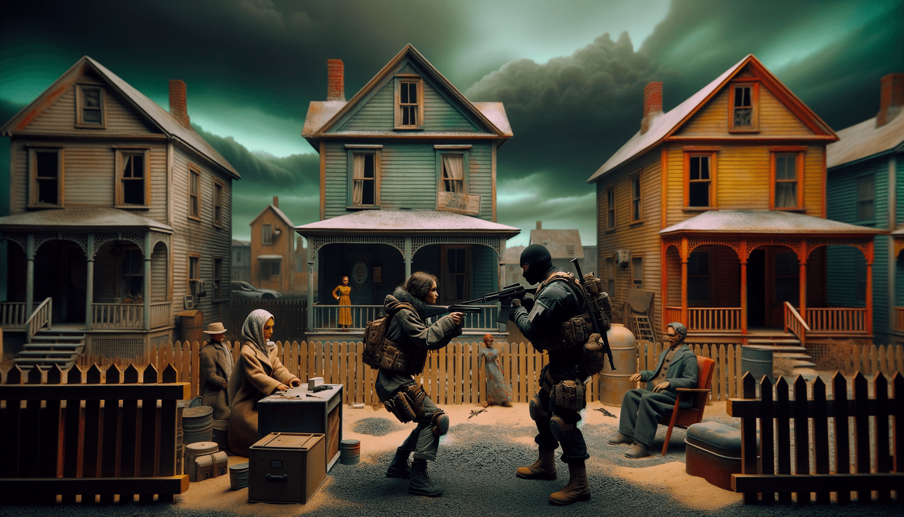 AI generated: Gunfight at Nuke Town